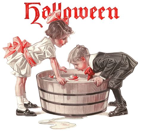 Antique Images: Free Antique Halloween Digital Image Children Playing ...