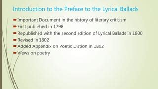 Preface to the Lyrical Ballads | PPT