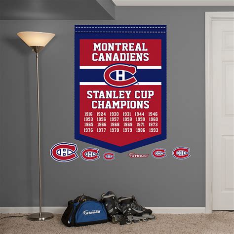 Montreal Canadiens Stanley Cup Champions Banner Wall Decal | Shop ...