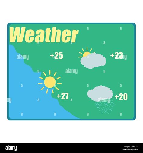 Weather forecast icon, cartoon style Stock Vector Image & Art - Alamy