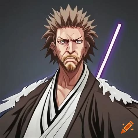 Fusion of kenpachi zaraki and obi wan kenobi in epic battle