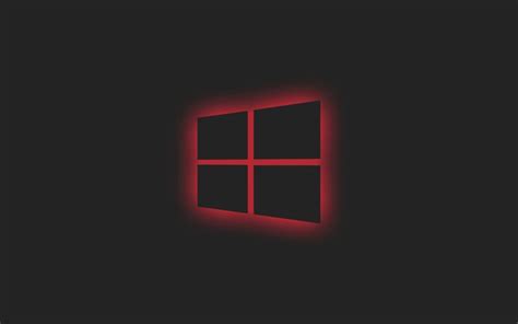 Download wallpapers Red Windows logo, gray background, Windows red light logo, Windows red ...