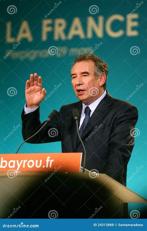 French Politician Francois Bayrou Editorial Stock Photo - Image of francois, action: 24313888