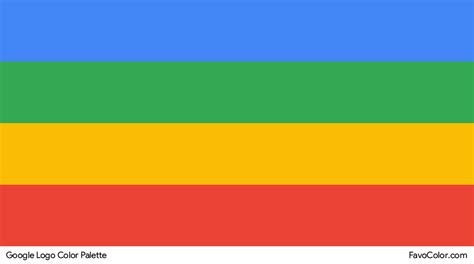 Google Logo color palette » FavoColor.com