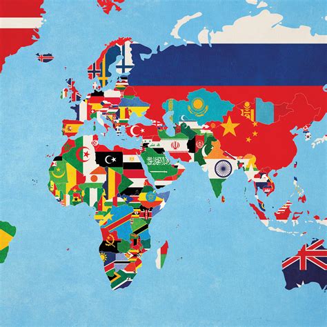 World Map Poster With Countries Flags For Kids 13x19 - vrogue.co