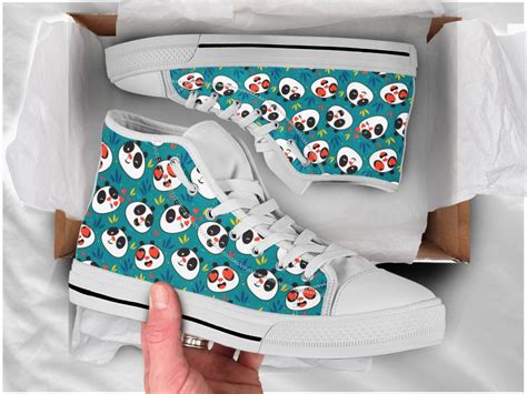 Cute Panda Shoes | Custom Canvas Sneakers For Kids & Adults