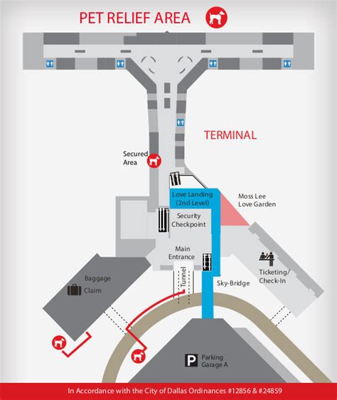 Dallas Love Field Terminal Map - Map Of Wake