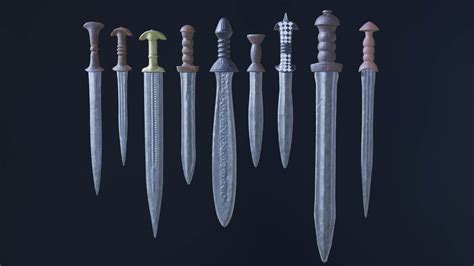 Set of Medieval Daggers - 3D Model by Zilbeerman