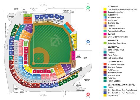 Target Field Seating Map