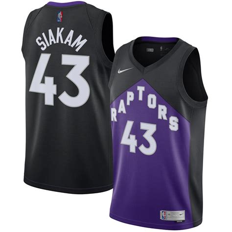 Men's Nike Pascal Siakam Black/Purple Toronto Raptors - 2020/21 ...