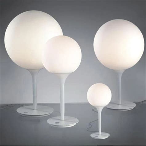 Metal White Glass Ball Table Lamp Designer Modern Office Contemporary Desk Decorations Lamp For ...