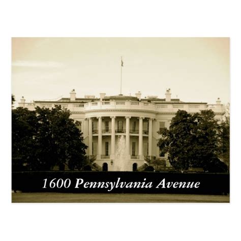 1600 Pennsylvania Avenue Postcard | Zazzle