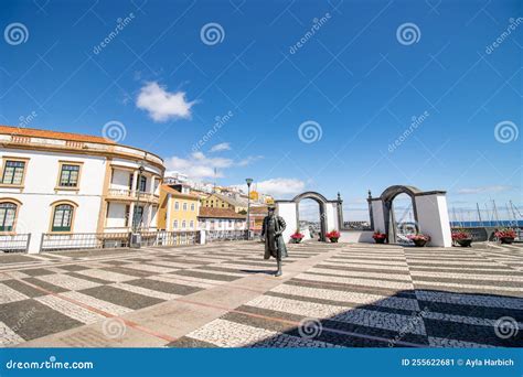 Cityscape in the Atlantic, Angra Do Heroismo, Azores Islands Stock ...