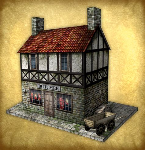 Butcher's Shop PSD Files - Dave Graffam Models | Fantasy & Medieval | Wargame Vault