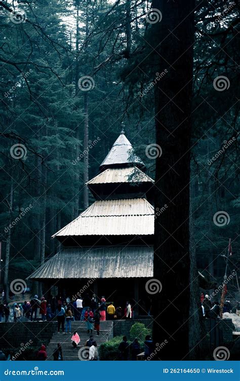 People Walking Inside the Hadimba Temple Situated Inside a Pine Tree ...