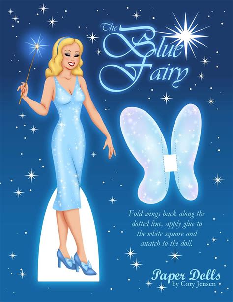 Printable Paper Doll of the Blue Fairy from Pinocchio – SKGaleana