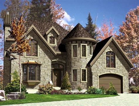 European Style House Plan 48230 with 3 Bed, 3 Bath, 1 Car Garage in 2019 | Stone house plans ...