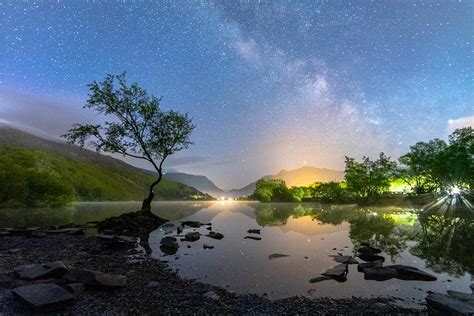 Llyn Padarn at night on Behance