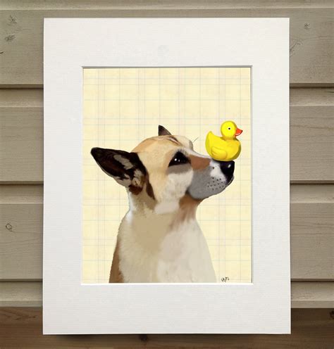 Dog and Duck Art Print Illustration Poster Wall Decor Wall Art - Etsy