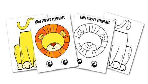 Free Printable Lion Paper Bag Puppet Template - Simple Mom Project