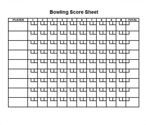 FREE 10+ Sample Bowling Score Sheet Templates in Google Docs | Google Sheets | Excel | MS Word ...