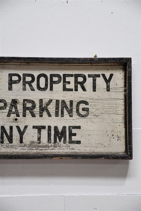 Wooden Private Property Sign – Antiquities Warehouse