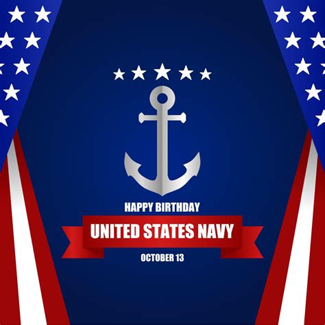 Happy birthday United States Navy vector illustration. Suitable for ...