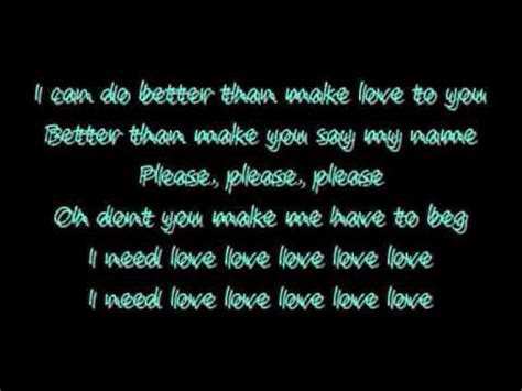 Robin Thicke - I Need Love lyrics - YouTube