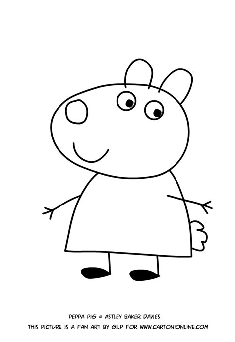 Peppa Pig Coloring Pages Suzy Sheep - Coloring and Drawing