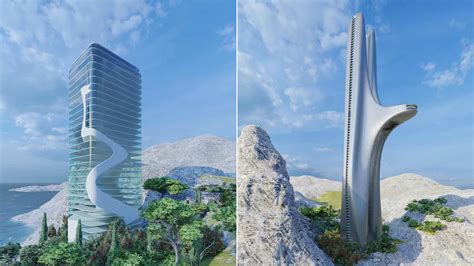 A series of futuristic skyscraper concep|Visualization
