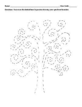 Tree Tracing Worksheet by BlueArt | TPT