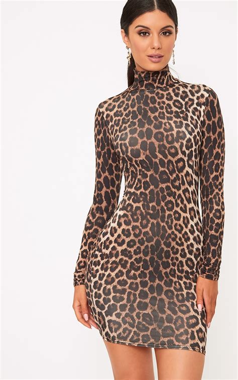 Leopard Print Bodycon Dress | PrettyLittleThing