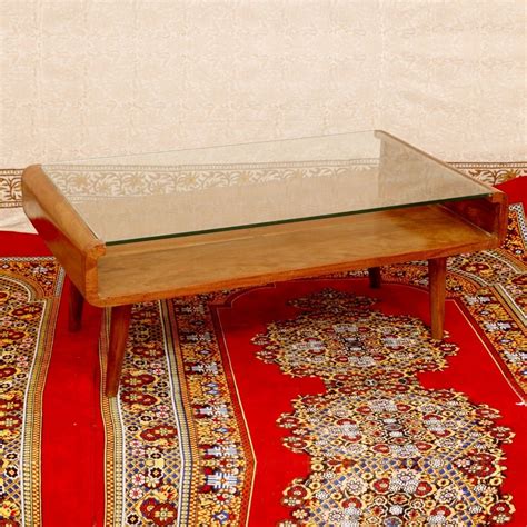 Solid Wood Natural Tone Retro Coffee Table
