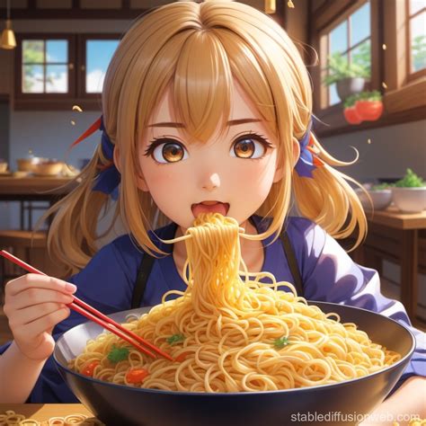 Little Girl Filled with Noodles | Stable Diffusion Online