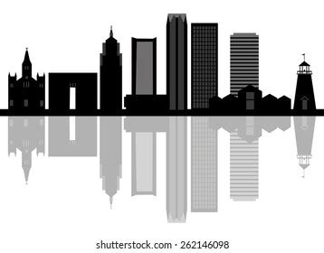 Oklahoma City Skyline Detailed Silhouette Vector: vector de stock ...