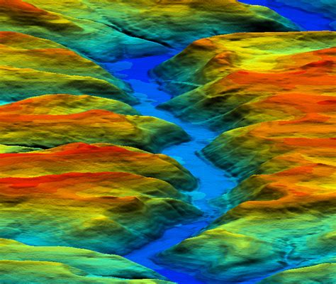 3D DEM Map Pennsylvania Pseudo Color | Satellite Imaging Corp