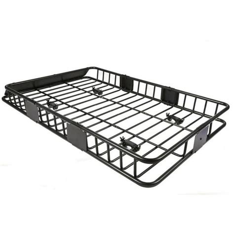 64" Universal Black Roof Rack Cargo with Extension Car Top Luggage ...