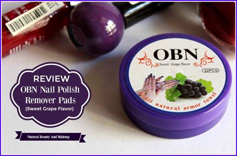 Natural Beauty And Makeup : OBN NAIL POLISH REMOVER PADS (SWEET GRAPE ...