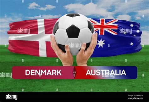 Denmark vs Australia national teams soccer football match competition ...