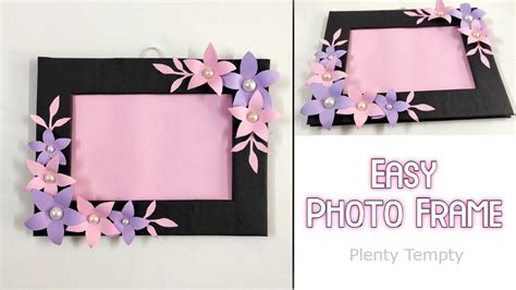 DIY Easy Photo Frame with Paper Flowers