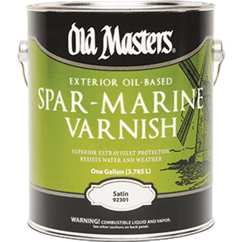 Old Masters 92301 1G Satin Spar Marine Varnish: UV-Resistant Exterior ...