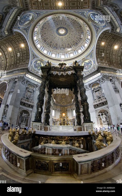 high altar in St. Peter's Basilica, Vatican City, Rome Stock Photo - Alamy