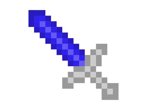 Minecraft Blue Pixel Sword Icon – UI Design, Motion Design & 2D Art By AlfredoCreates