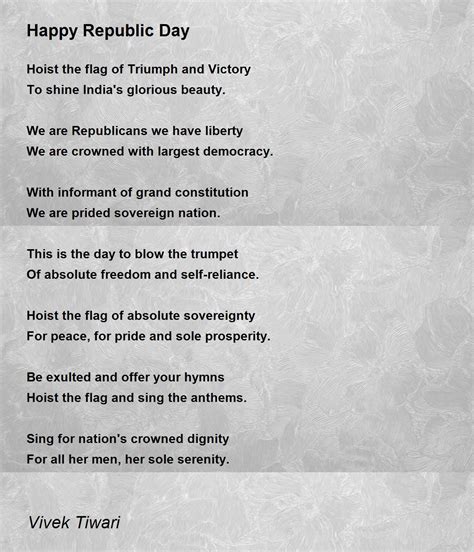 Happy Republic Day - Happy Republic Day Poem by Vivek Tiwari