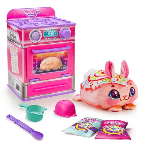 Cookeez Makery Kids Pretend Play Set, Cinnamon Treatz Pink Oven ...