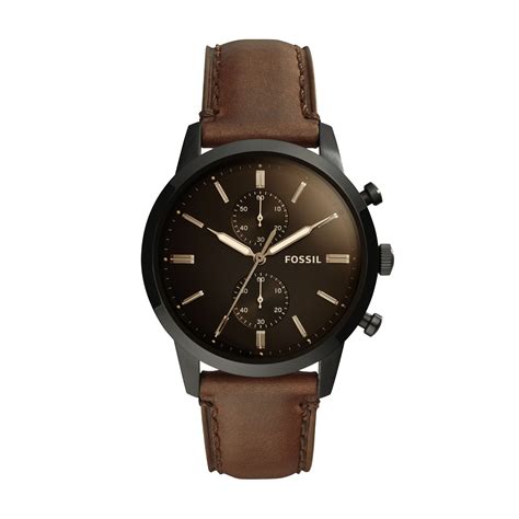 Fossil - Fossil Men's Townsman Chronograph Brown Leather Watch 44mm (FS5437) - Walmart.com ...