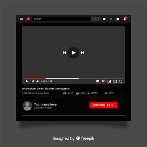 Free Vector | Realistic multimedia player template