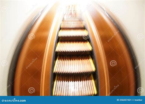 Old Antique Wooden Escalator in New York Stock Image - Image of stairs ...