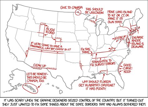 XKCD on the design of U.S. state borders - Vivid Maps