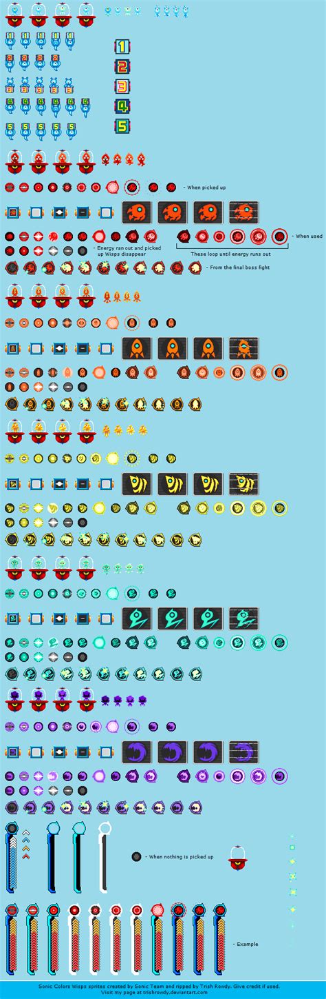 DS / DSi - Sonic Colors - Wisps - The Spriters Resource